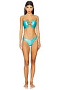 view 4 of 4 BAS DE MAILLOT DE BAIN STRAPPY LOOP BRAZILIAN SCRUNCH in Aqua