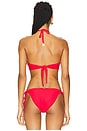 view 3 of 4 Drawstring Bandeau Top in Scarlet