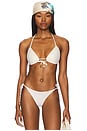 view 1 of 5 Molded Push Up Bandeau Halter Top in Gold