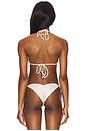 view 3 of 5 Molded Push Up Bandeau Halter Top in Gold
