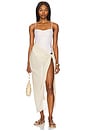view 5 of 6 Square Neck Laced Up One Piece in Gold