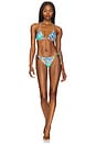view 5 of 5 Seamless Reversible Ruched Back Brazilian Tie Side Bottom in Multicolor