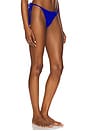 view 2 of 4 Seamless Wavy Ruched Back Brazilian Tie Side Bottom in Blue