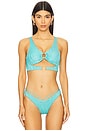 view 1 of 5 Double Loop Bralette in Aqua