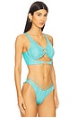 view 2 of 5 Double Loop Bralette in Aqua