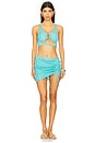 view 4 of 5 Double Loop Bralette in Aqua