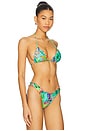 view 2 of 5 Caribbean Fantasy Triangle Bikini Top in Multicolor
