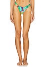 view 1 of 4 Caribbean Fantasy High Leg Brazilian Bikini Bottom in Multicolor