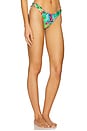 view 2 of 4 Caribbean Fantasy High Leg Brazilian Bikini Bottom in Multicolor