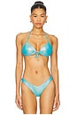 view 1 of 5 HAUT DE MAILLOT DE BAIN LUMINOUS in Metallic Blue