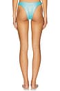view 3 of 5 Luminous High Leg Brazilian Bikini Bottom in Metallic Blue