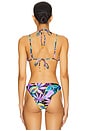 view 3 of 4 Neon Nights Triangle Bikini Top in Multicolor