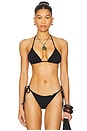 view 1 of 5 Wavy Seamless Triangle Bikini Top in Black