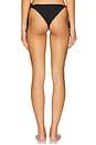view 3 of 5 Seamless Wavy Ruched Back Brazilian Tie Side Bikini Bottom in Black