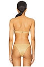 view 4 of 6 Golden Sunset Underwire Push Up Bikini Top in Gold