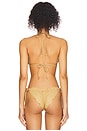 view 3 of 5 Golden Sunset Triangle Bikini Top in Gold