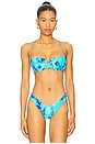 view 1 of 4 Scalloped Balconette Bikini Top in Multicolor