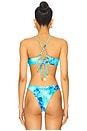 view 3 of 4 Scalloped Balconette Bikini Top in Multicolor