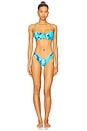 view 4 of 4 Scalloped Balconette Bikini Top in Multicolor
