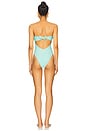 view 4 of 5 Cut Out One Piece Swimsuit in Aqua