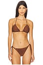 view 1 of 4 Triangle Bikini Top in Brown