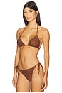 view 2 of 4 Triangle Bikini Top in Brown