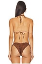 view 3 of 4 Triangle Bikini Top in Brown