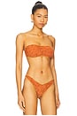 view 3 of 5 Luxe Stitch Free Form Removeable Bandeau Bikini Top in Brown