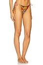 view 2 of 5 Seamless Wavy Ruched Back Bikini Bottom in Multicolor