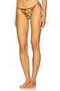 view 3 of 5 Seamless Wavy Ruched Back Bikini Bottom in Multicolor