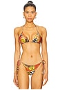 view 1 of 5 Chain Triangle Bikini Top in Multicolor