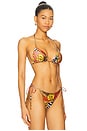 view 2 of 5 Chain Triangle Bikini Top in Multicolor
