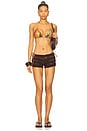 view 5 of 5 Chain Triangle Bikini Top in Multicolor