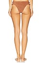 view 3 of 5 Side Cut Out Rings Moderate Bikini Bottom in Brown & Gold