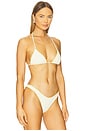 view 2 of 4 Luxe Stitch Seamless Triangle Bikini Top in Ivory