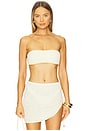 view 1 of 5 Luxe Stitch Free Form Bandeau Bikini Top in Ivory