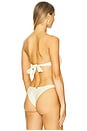 view 4 of 5 Luxe Stitch Free Form Bandeau Bikini Top in Ivory
