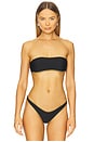 view 1 of 5 Free Form Bandeau Bikini Top in Black