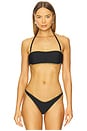 view 2 of 5 Free Form Bandeau Bikini Top in Black