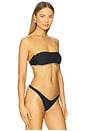 view 3 of 5 Free Form Bandeau Bikini Top in Black