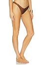 view 2 of 4 High Leg Brazilian Bikini Bottom in Brown Story