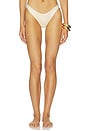 view 1 of 5 Sunbaked High Leg Brazilian Bottom in Gold