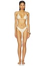 view 4 of 5 Sunbaked High Leg Brazilian Bottom in Gold