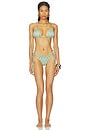 view 4 of 4 Lucid Waters Seamless Ruched Back Brazilian in Multicolor
