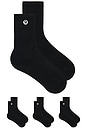 view 1 of 2 Daily Essential Socks 3 Pair in Black