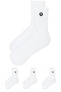 view 2 of 2 Daily Essential Socks 3 Pair in White