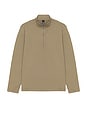 view 5 of 4 Soft Jersey Half Zip Sweater in Cypress Forest