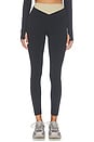 view 1 of 6 Align Ribbed-Waist Pant in Black & Rumble Crumble