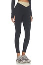 view 2 of 6 Align Ribbed-Waist Pant in Black & Rumble Crumble