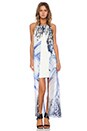 view 1 of 3 MAXIVESTIDO SMOKE AND MIRRORS in Blue Print & White